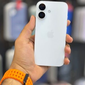 گوشی اپل iPhone 16 دست دوم (استوک) | بارجیستر | حافظه 128 گیگابایت | پارت نامبر CH | بدون باز شدگی | دو سیمکارت | به همراه اداپتور (پلمب)