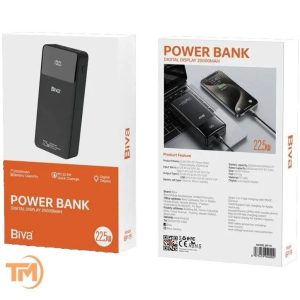 پاوربانک 20000 بیوا Biva BP-019 Power Bank Digital Display توان 22.5 وات