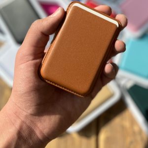 جا کارتی موبایل مدل Leather Wallet MagSafe