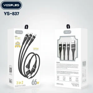 کابل شارژ سریع ۳ در ۱ مدل YS-۸۳۷